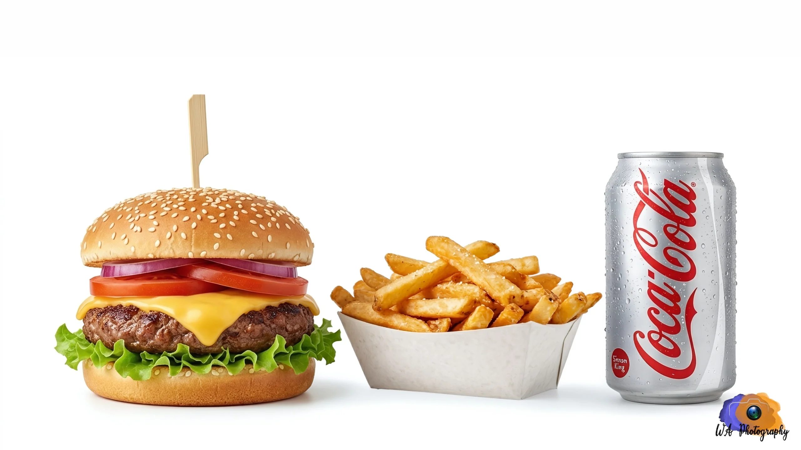 Cheese Burger Combo - Cheeseburger, fries, and a drink at Simon King Donair Edmonton